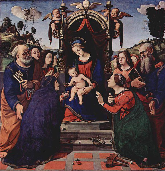  Maria mit dem Kind, Engeln, Hl. Katharina von